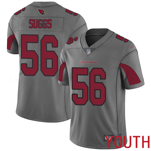 Arizona Cardinals Limited Silver Youth Terrell Suggs Jersey NFL Football 56 Inverted Legend